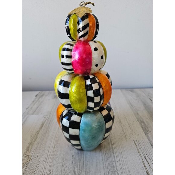 Mackenzie child fortune teller capiz pumpkin topiary totem RARE fall decor uniqu